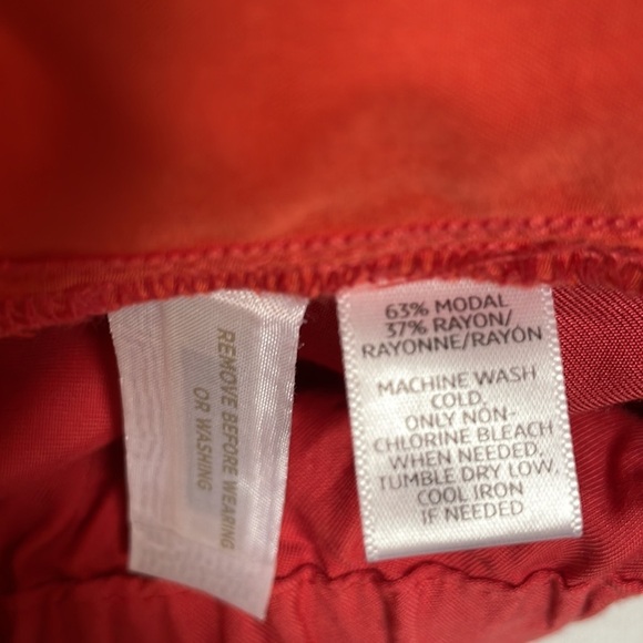 Ann Taylor LOFT | Tie Paperbag Waist Wrap Skirt Coral - Picture 8 of 8